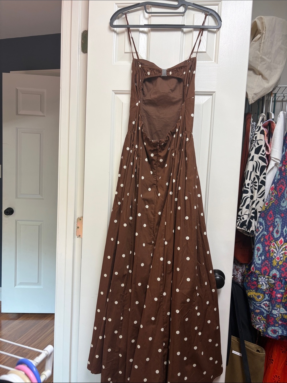 Caroline Constas brown Polka Dot Maxi Dress - Picture 2 of 6